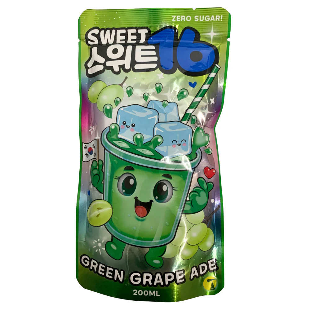 Sweet 16 Green Grape Ade [No Sugar] - 200ml