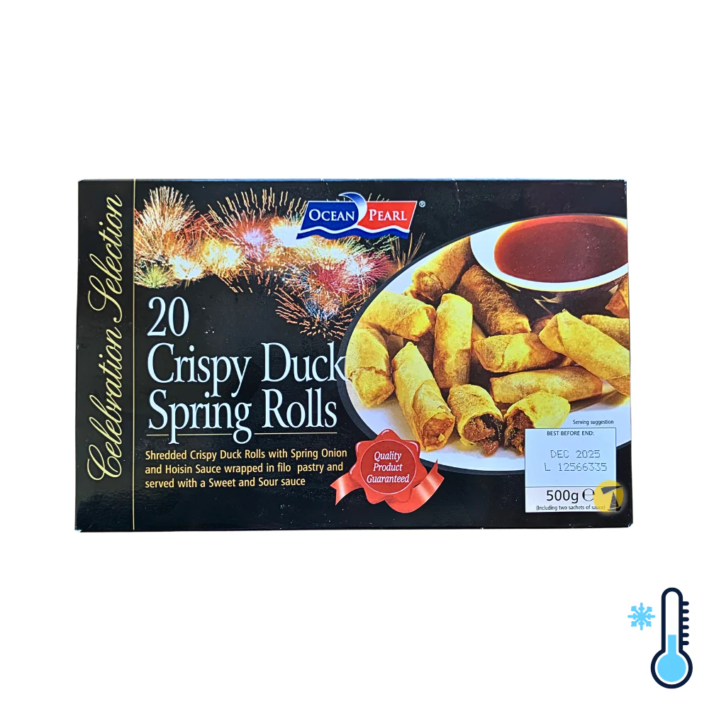 Ocean Pearl 20 Crispy Duck Spring Rolls - 500g [FROZEN]
