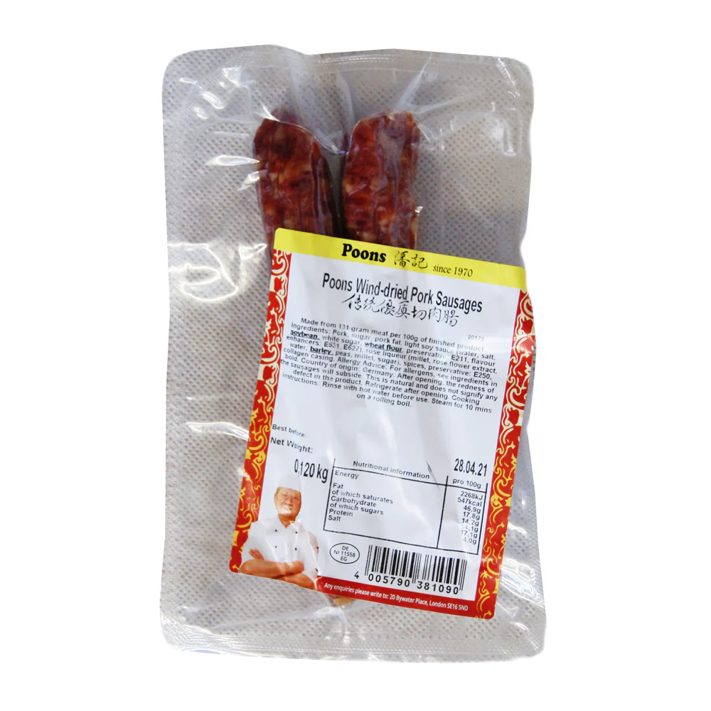 Poons Wind Dried Pork Sausages - 120g