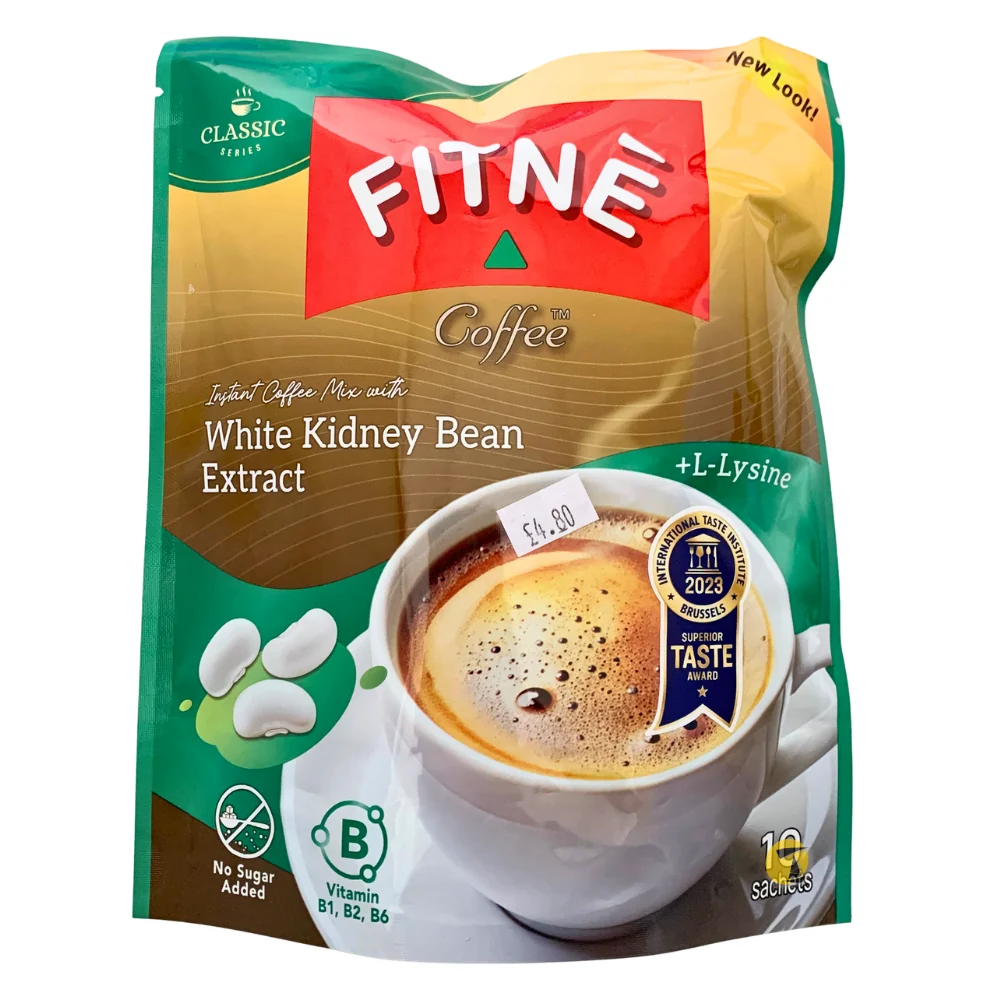 Fitne 3 in 1 Instant Coffee with White Kidney Bean Extract - 10 Sachets