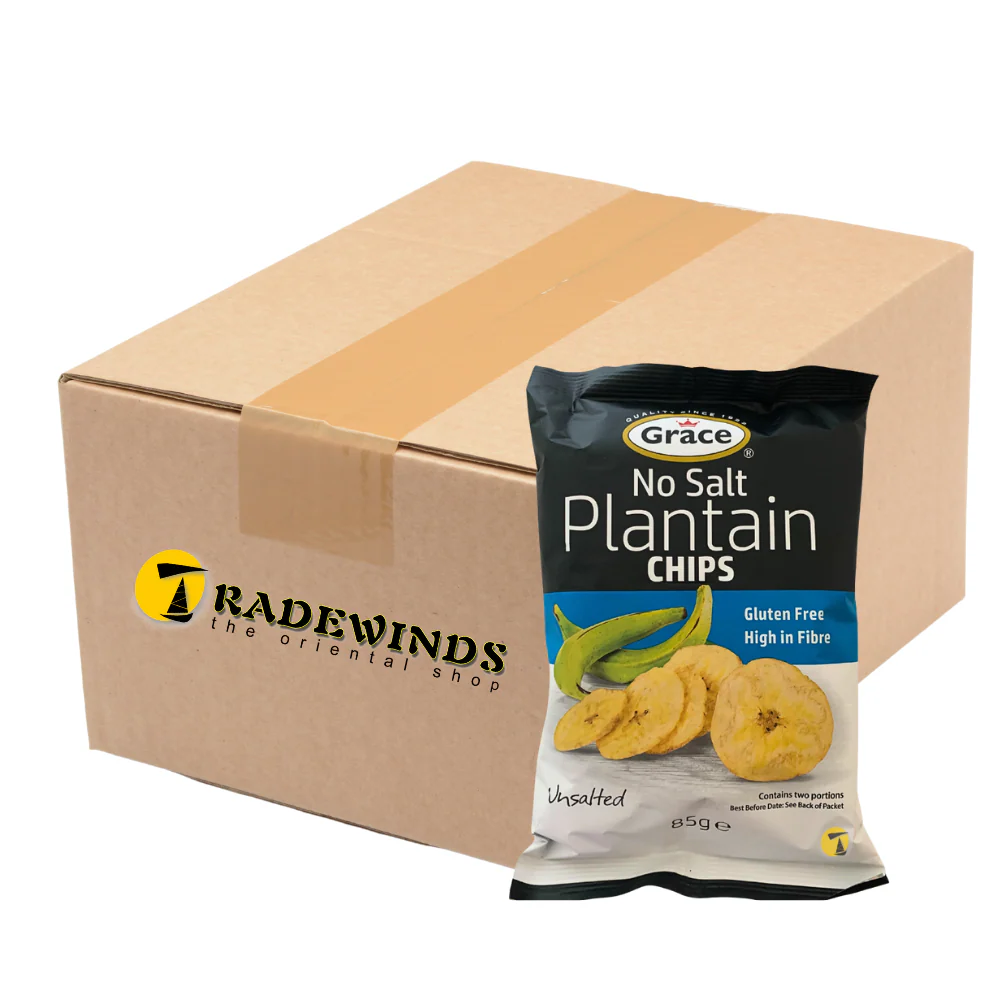 Grace No Salt Plantain Chips - 9x85g