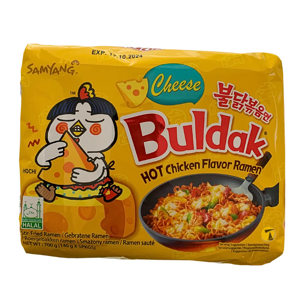 Samyang Cheese Variety Hot Chicken Ramen - 5 x 140g