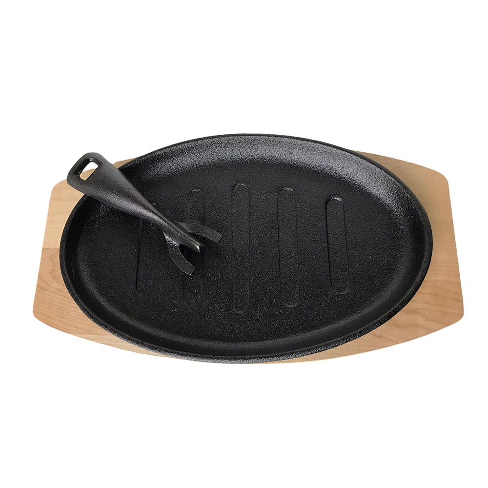 Cast Iron Oval Sizzling Plate Set