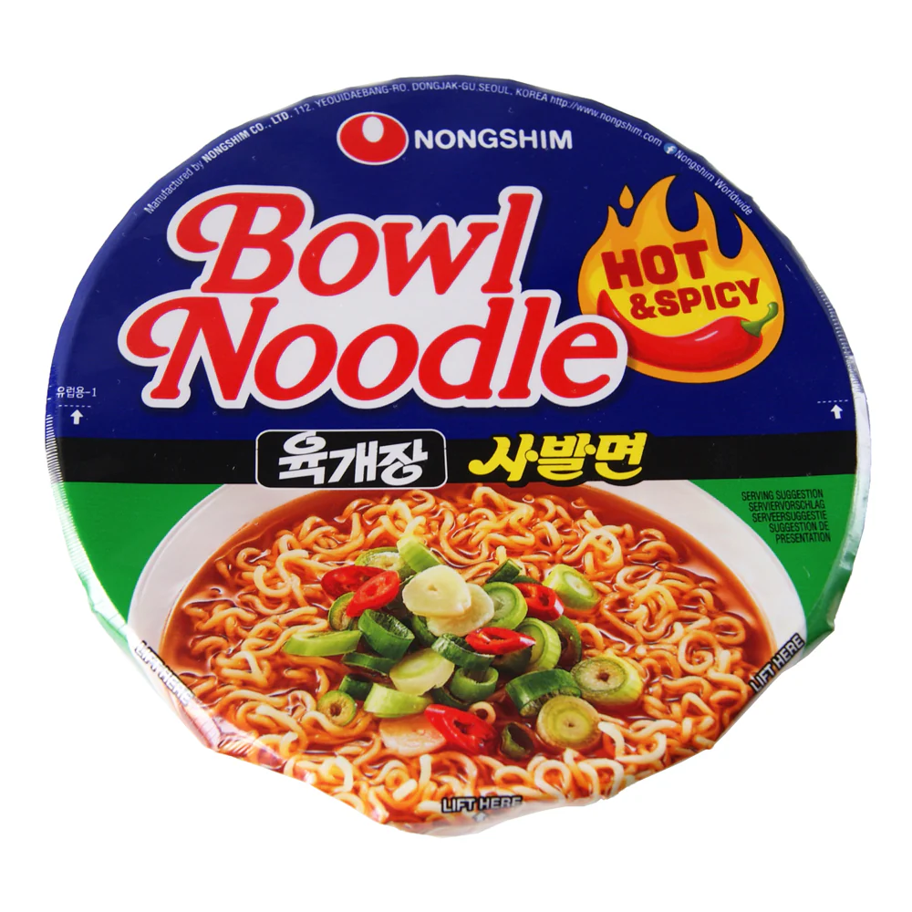 Nong Shim Hot & Spicy Bowl Noodle Soup - 100g