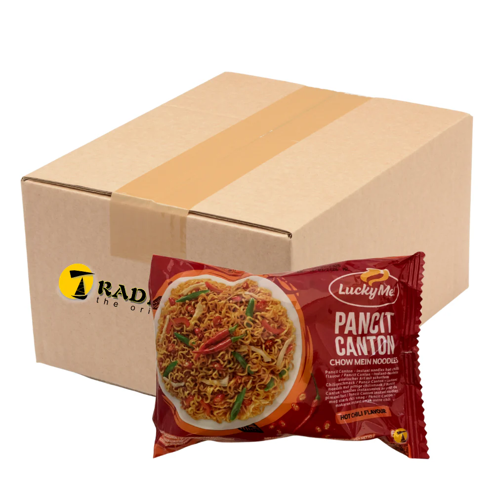 Lucky Me Instant Pancit Canton Noodles - Hot Chilli Flavour - 24 Packets